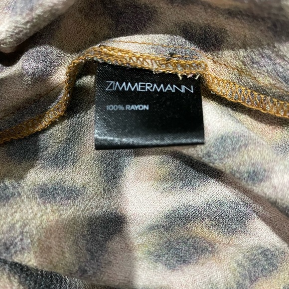 ZIMMERMANN Tank Top Leopard Print Size 0. - Picture 6 of 6